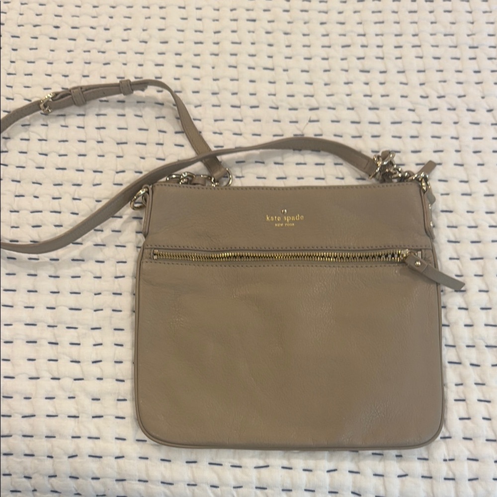 Kate Spade Tan Crossbody Bag Minimalist Design